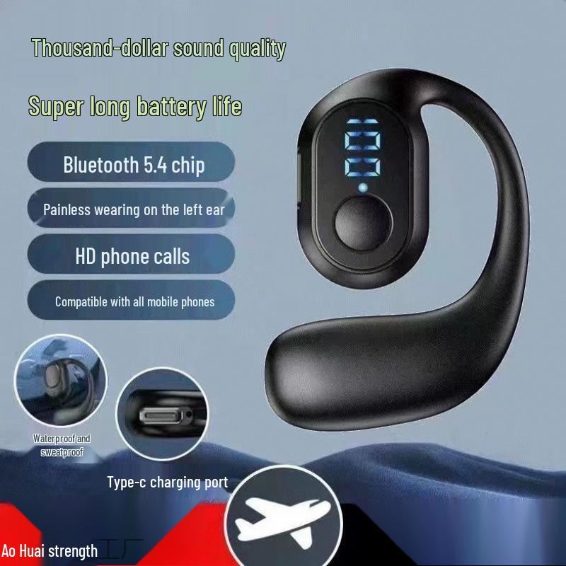 New In-Ear Wireless Bluetooth Earphones with Digital Display and Long Battery Life, Plus Over-Ear Design and Hands-Free Car Functionality.