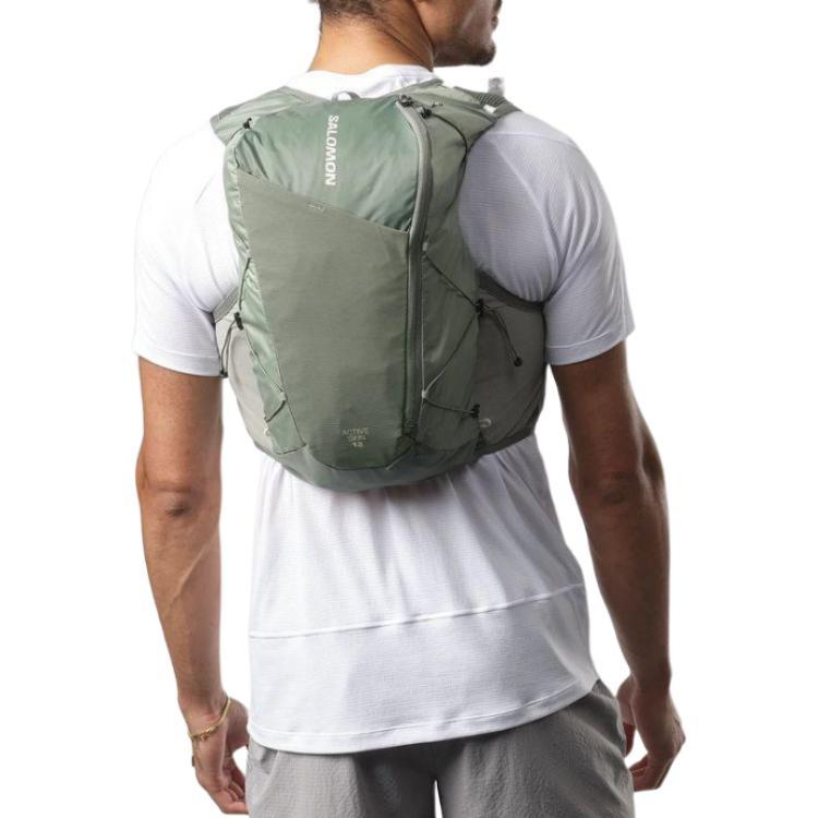 SALOMON Miękka i wygodna bezrękawnikowa krótka kamizelka do biegania w terenie z kieszenią z przodu męskie topy ciemnoniebieski C21776