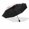 1pc Butterfly Floral Pattern Automatic Opening and Closing Folding Umbrella with 8 Iron Ribs - Portable, Foldable for Travel yy251124147