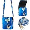 Portefeuille Porté Travers avec Emplacements Cartes Étui en Cuir Pour Samsung Galaxy Z Flip 7 FE 6 5 4 5G Long Cordon Motif Mignon Papillon Housse de Téléphone