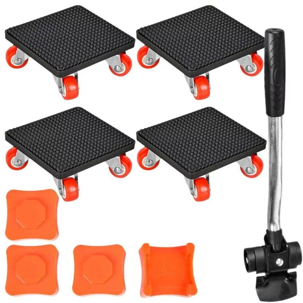 4 Roller Furniture Lifter Heavy Duty Anti-Slip Material Moving System Multi-Purpose Moving Furniture Roller Dollies Furnishings