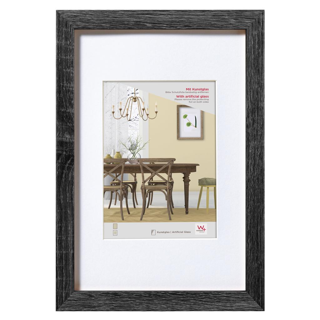 Cadre photo Fiorito en bois avec verre artificiel