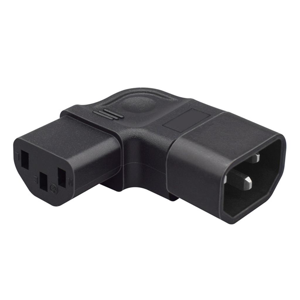 Adattatore di Alimentazione IEC320 C14 a C13 ad Angolo Retto, Connessione Maschio-Femmina per Elettronica di Consumo