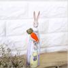 Rustic Couple Rabbit Sculpture Cute Rabbit Resin Ornament Retro Easter Bunny Statue  Easter Decor