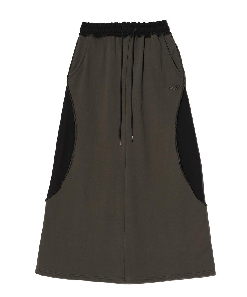 PEACE MAKER Ex Raw Maxi Skirt (Charcoal)