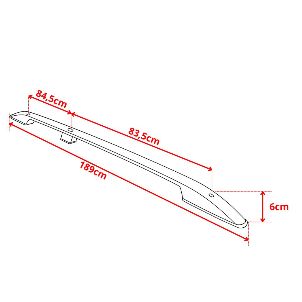 Dachreling Dacia Logan Mcv Mk1 Von 2007 Bis 2013 Aluminium Langlebig