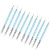 2 Set Dual Tipped Nail Art Dotting Pen Silicone Head Nail Art Sculpture Polish Carving Pen
