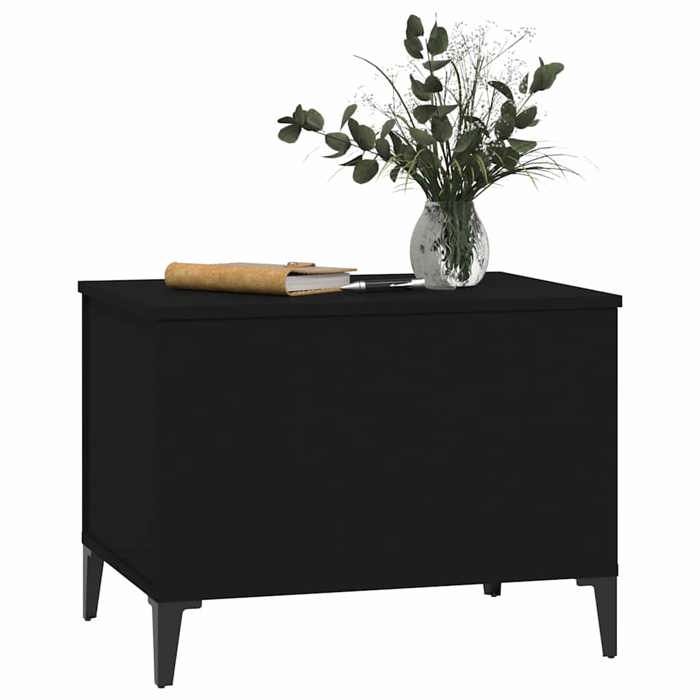819573 vidaXL Table basse Noir 60x44,5x45 cm Bois d'ingénierie