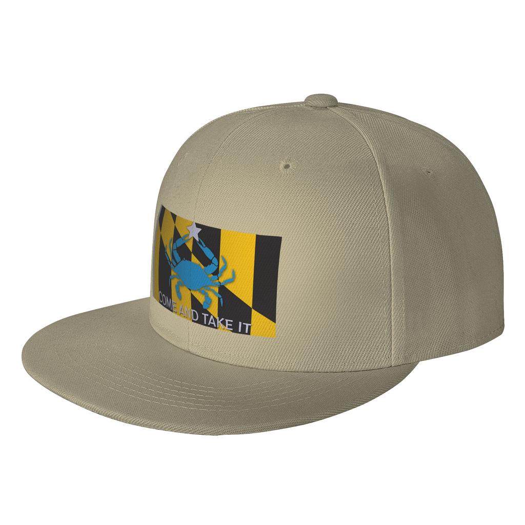 Fashion Come and Take It Baltimore City Flag Flat Brim Sun Hat Simple And Stylish Sun Hats