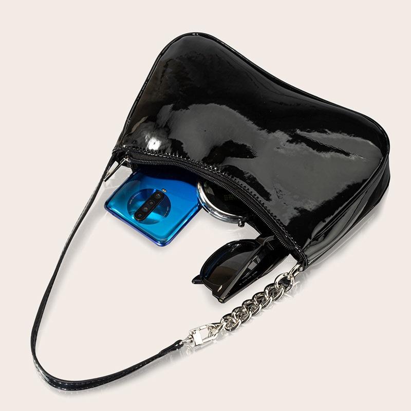 IELGY textured PU leather shoulder bag retro classic