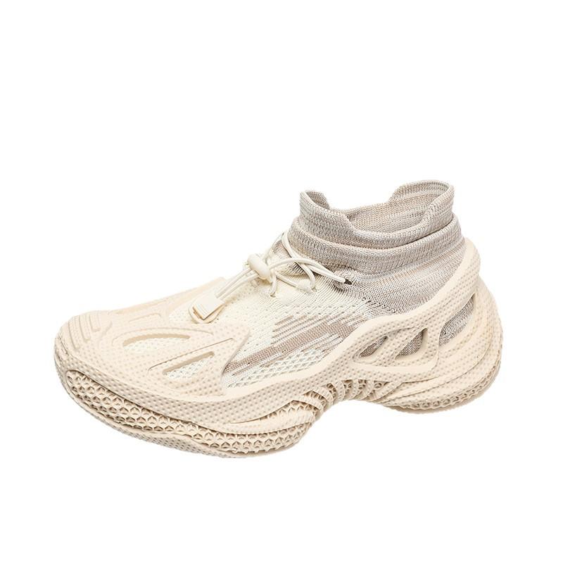 Women's shoes summer breathable fly-woven mesh sports shoes casual mesh shoes running trendy shoes versatile Vance coconut socks shoes