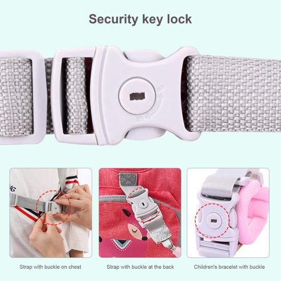 Anti-lost Bracelet Lightweight Breathable Soft Comfortable Buckle Defense Loss Polyester Spring String Prevent Loss Belt Kids Supply