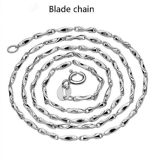 Buyee 925 Sterling Silver Loose Chain Snake Box Chain Necklace Fit for Women Pendant Jewelry Accessories Clavicle Chain 18 Inch