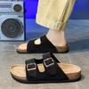 Summer New Slippers Birkenstocks Sandals Men's and Women's Simple Casual Outer Wear Couple Beach Shoes Retro Open-toed Shoes