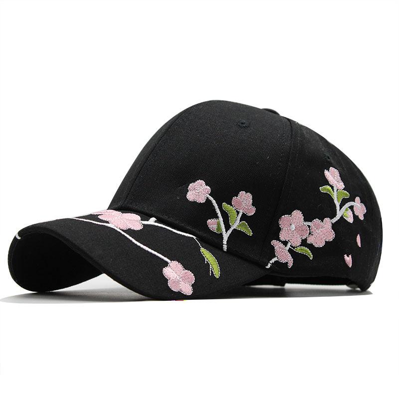 2024 Fashion Summer Unisex Cotton Outdoor Baseball Cap Plum Embroidery Snapback Travel Sports Hats Men Ladies Sunhats Adjustable