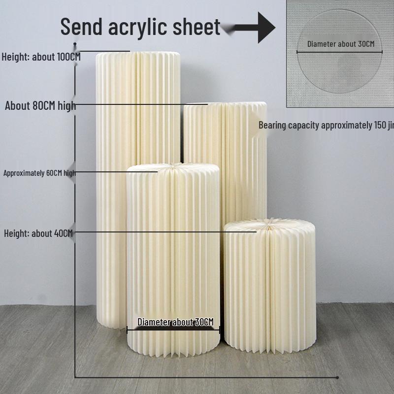 Paper Folding Dessert Table Cake Stands & Wedding Decoration Aisle Markers