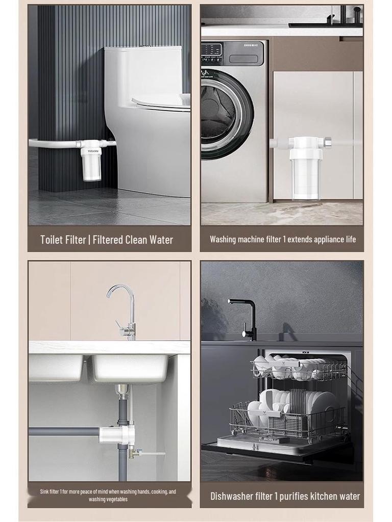 Water Filter for Heaters, Washers, Faucets, and Showers