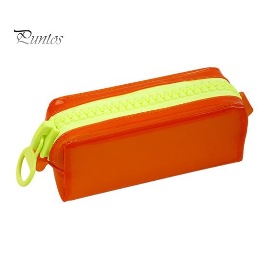 Multi-functional Stationery Pouch Pencil Case, Large Capacity PVC Pouch, Trendy Writing Tool Bag Smooth Zipper Pen Organizer for School Office Student