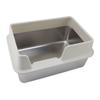 Stainless Steel Litter Pan Splash Proof Large Open Top High Side Litter Pan with Scoop