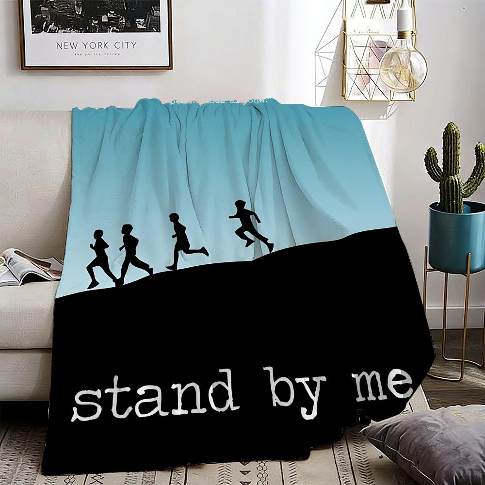 S-Stand by Me movie Throw Lightweight 240g Flannel Blanket Soft Skin-friendly for Summer Cooling 75X95CM