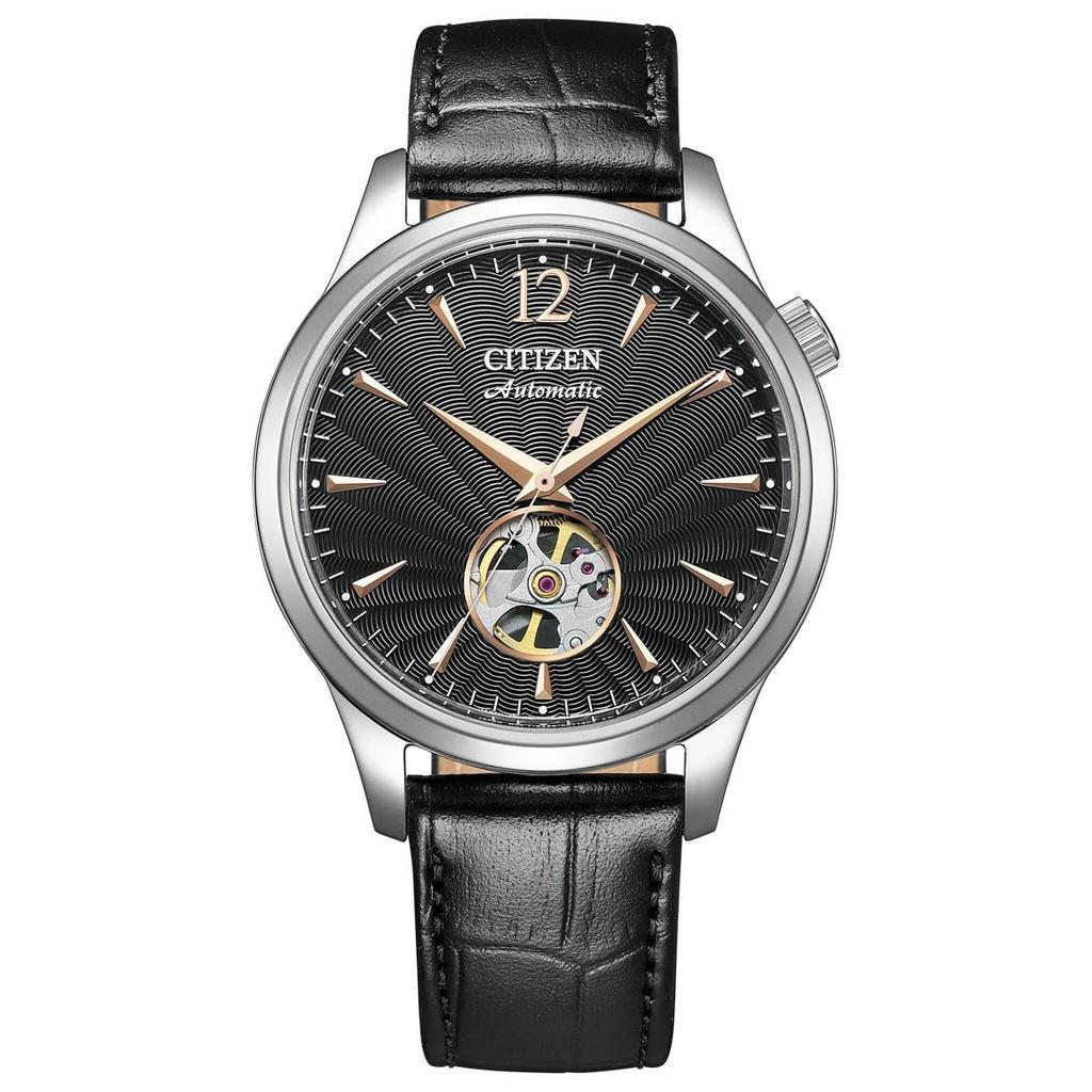 Citizen Automatic Open Heart Black NH9131-14E Men's Watch, Design, See-Through Back, Waterproof,