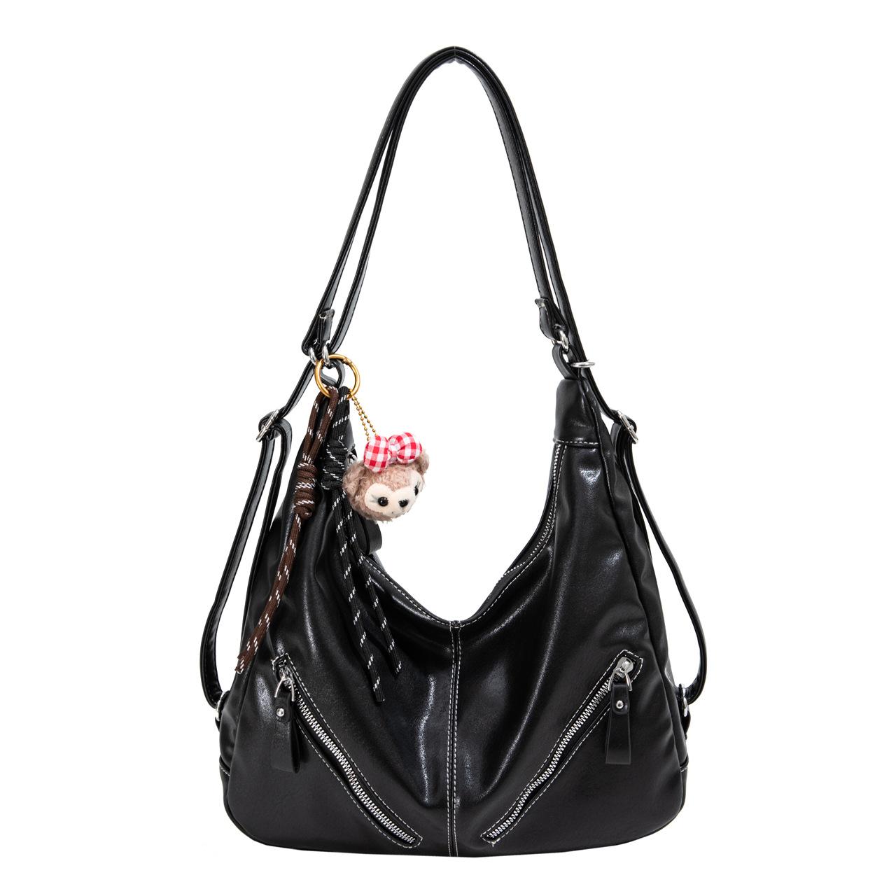 

Сумка-тоут большой вместимости женская новая модная повседневная рюкзак на плечо no pendant чёрный