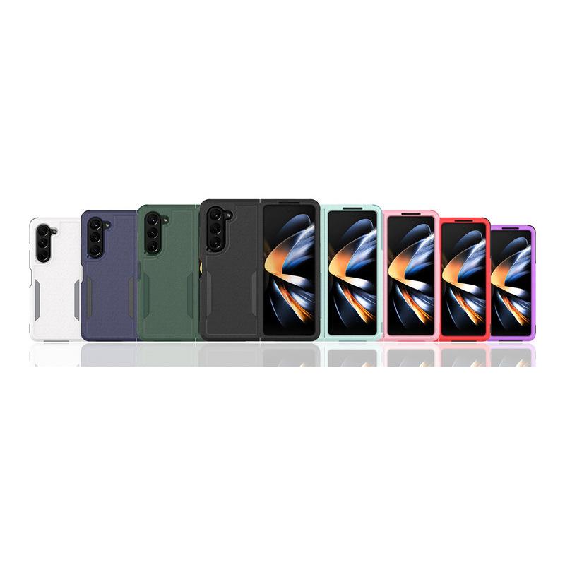 Applicable to Samsung Z flip7 contrasting color anti-fingerprint mobile phone case fold5 two-in-one sailing anti-drop cover