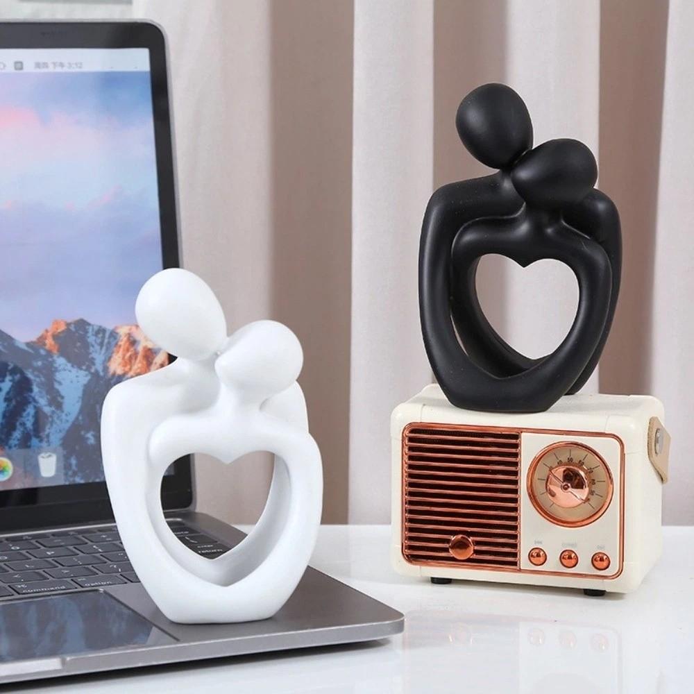 Creative Couple Embracing Sculpture Resin Home Ornaments Party Abstract Sculpture Ornaments  Office