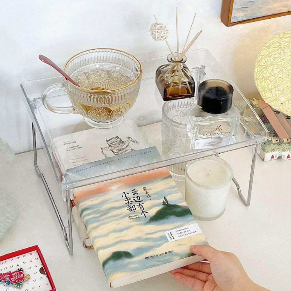 Simple Desktop Storage Rack Transparent Bathroom Shelf Ins Style Cup Holder  Condiment