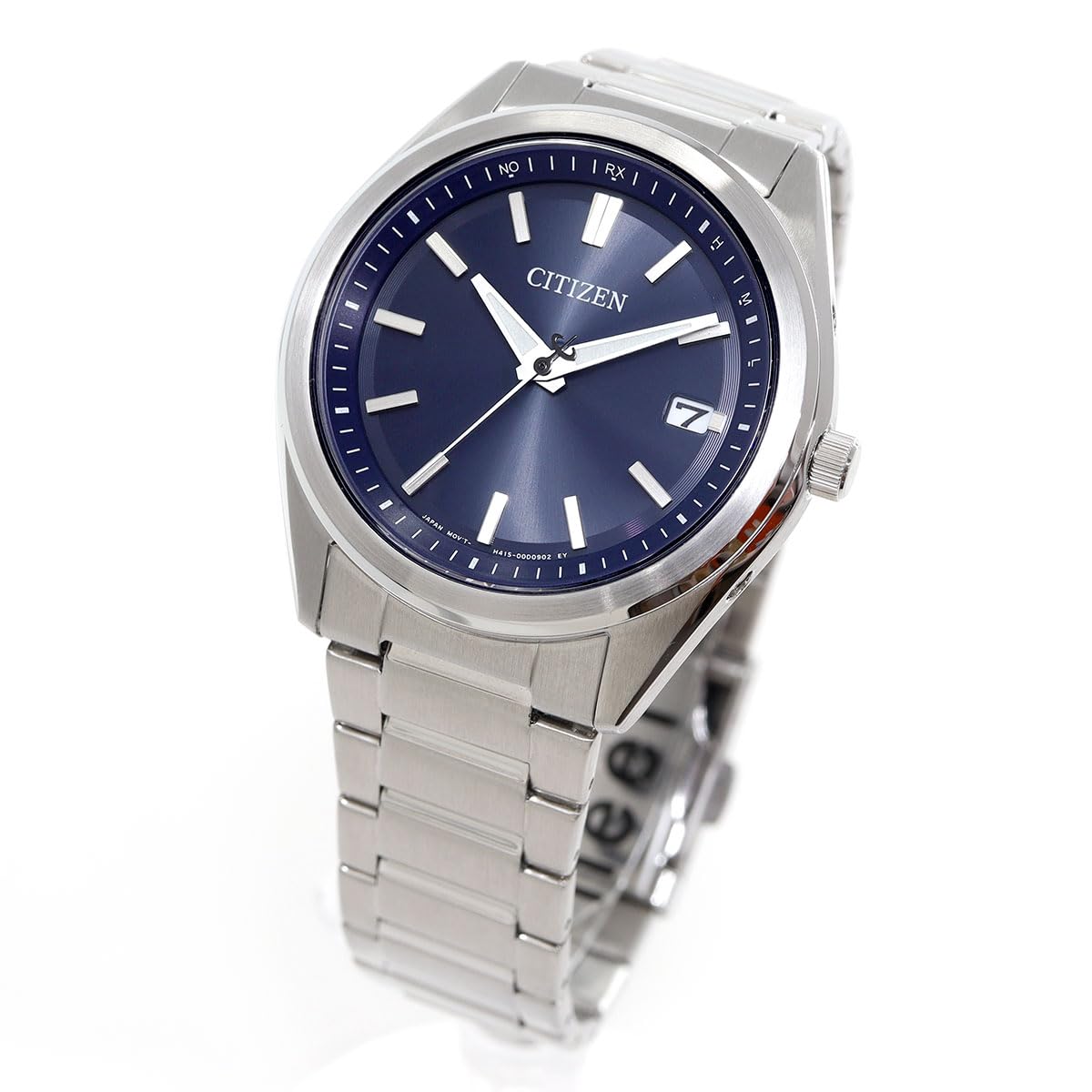 

Мужские часы Citizen Silver and Blue AS1080-65L с питанием от света Eco-Drive с радиоконтролем, водонепроницаемые,