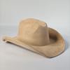 Winter Cowgirl Cowboy Vegan Suede Hat Felt Fedora Hat for Women Men Classic Fashionable All-match Hat sombrero vaquero