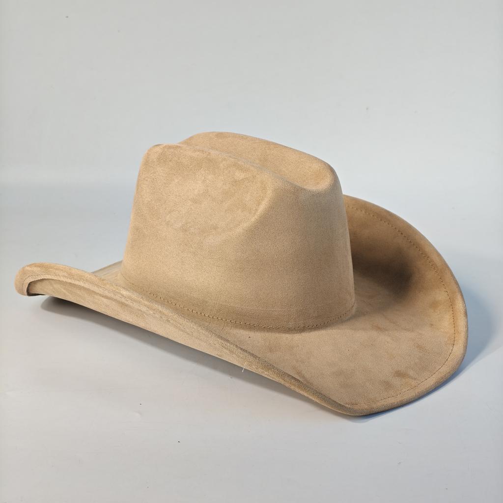 Winter Cowgirl Cowboy Vegan Suede Hat Felt Fedora Hat for Women Men Classic Fashionable All-match Hat sombrero vaquero