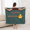 Star Bathrobe Coral Fleece Women's Wearable Towel – Thick, Absorbent, Versatile with Straps