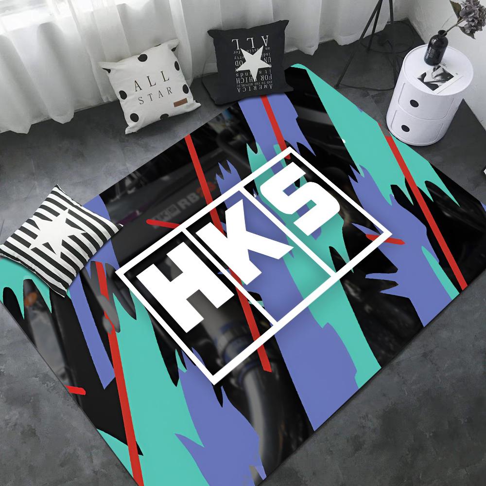 Sports Car H-K-S JDM Kitchen Mat Washable Non-Slip Living Room Sofa Chairs Area Mat Kitchen Toilet Rug