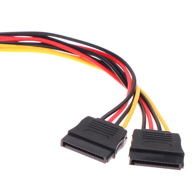 1 buc Cablu prelungitor Sata 20 cm pentru HDD SSD Hard Disk Cablu splitter de alimentare Sata Y 15 pini tată la dual 15 pini mamă cablu de alimentare