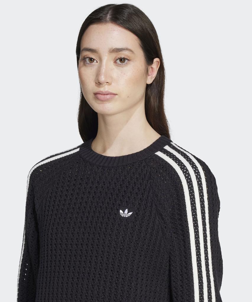 ADIDAS Knitted Crew Sweatshirt - Black / Jd0905