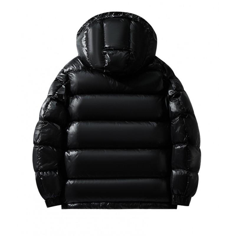 Winter Couples Shiny Down Jacket Men Women Fashion Hooded White Duck Warm Trendy Coat