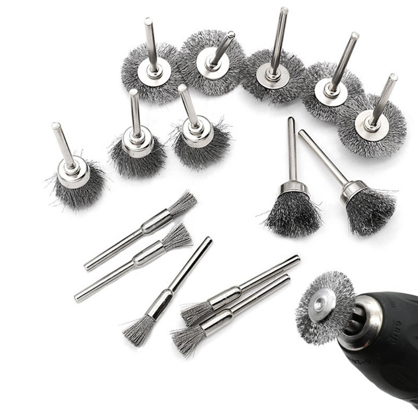 

Проволочные щетки Колесо из нержавеющей стали для эффективного удаления грязи, полировки для ремонта автомобилей, металлообработки 15PCS