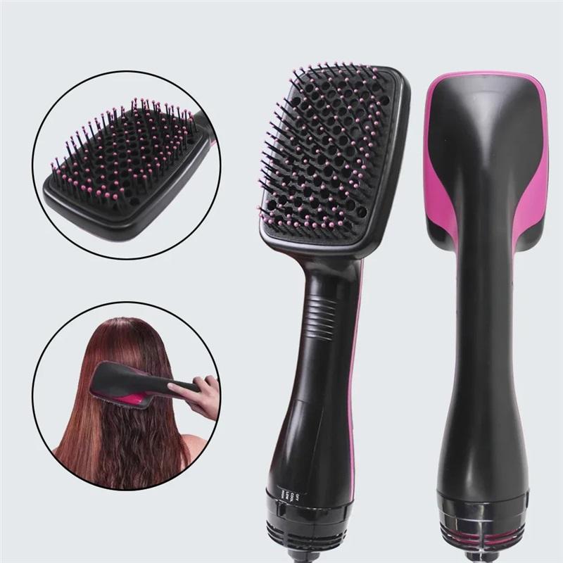 Hot Sale One Step  Hair Comb Negative Ion Hair Dryer Brush Curling Straight Wet And Dry Straight Curler Hot Air Comb