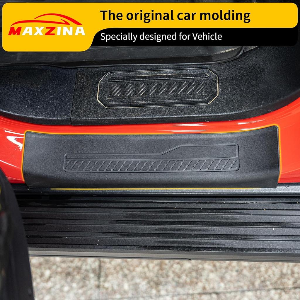 Door Sill Protector Compatible With -2025 Ford Bronco Door Step Protector Door Edge Step Guard Car Door Dust Shield Cover For 2024 Bronco 4 Door