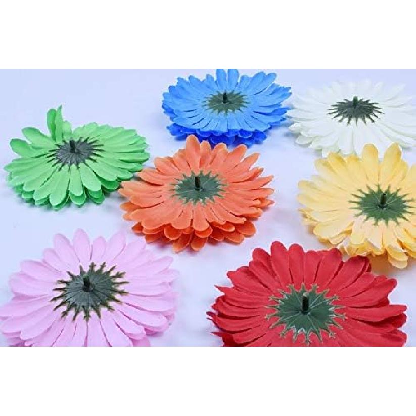30 PCS/lot Artificial Flower Gerbera Daisy Flower Big Silk Sunflower Head DIY Home Decoration Wedding Flowers - (Color: Hot Pink)