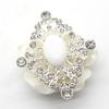 New Fashion 10Pcs 40*46mm Metal Acrylic Crystal Rhinestone Buttons For Craft Embellishment Diy Clothing Decorative Accessories
