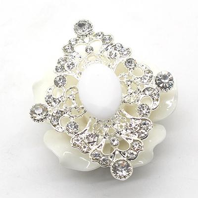New Fashion 10Pcs 40*46mm Metal Acrylic Crystal Rhinestone Buttons For Craft Embellishment Diy Clothing Decorative Accessories