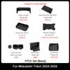 For Mitsubishi Triton 2024+ Center Console Wireless Charging Non-slip Protective Mat Water Cup Holder Armrest Hidden Storage Box