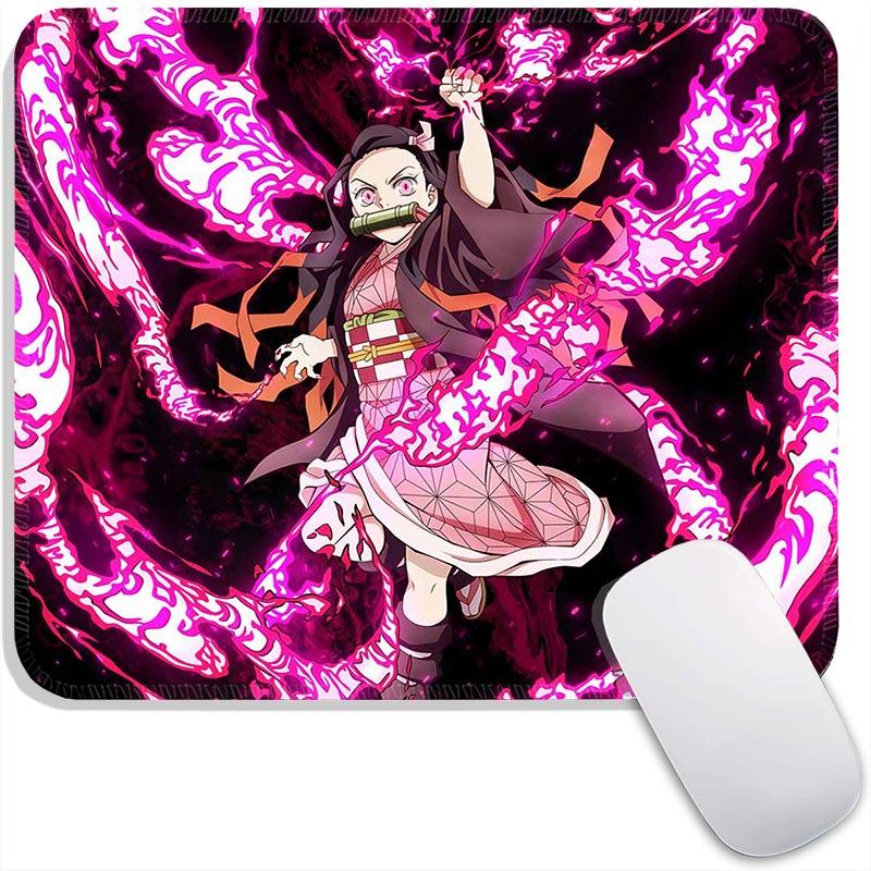 Anime Standard Mouse Pad Demon Slayer Gamer Mouse Mat Small Gaming Mousepad Travel Mouse Mats Non-Slip Office Mousemats