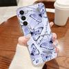Fantastic Butterfly Print Case For Samsung S26 S25 Ultra S24 S23 S22 S21 FE A15 A35 A55 A16 A26 A36 A56 A17 A37 A57 5G Plating Lens Clear Soft Cover