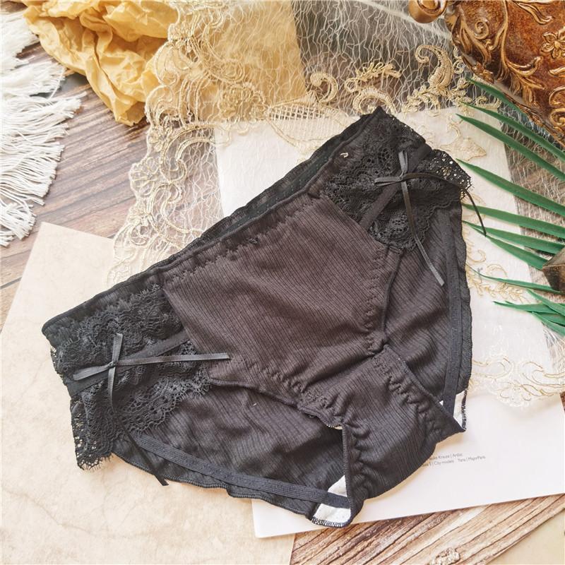 Simpatici Slip Filettati con Bordo in Pizzo Avvolgenti sui Fianchi a Vita Bassa Mutandine da Donna