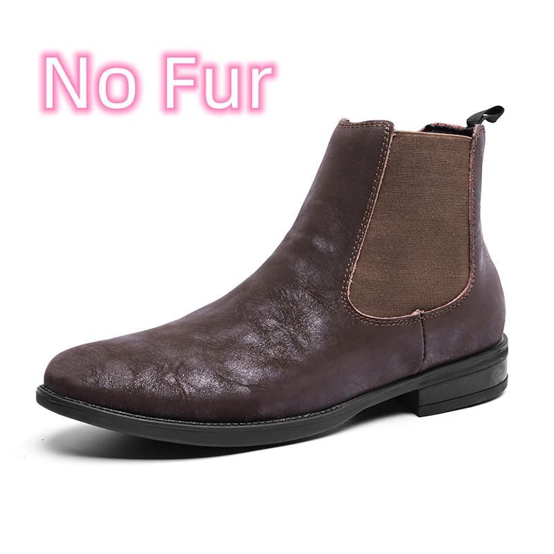 

Модные мужские туфли без застежек, мужские повседневные деловые ботинки челси, кожаные модные мотоциклетные ботинки ручной работы, новые зимние ботинки Plus Ankle Boot для мужчин 44
