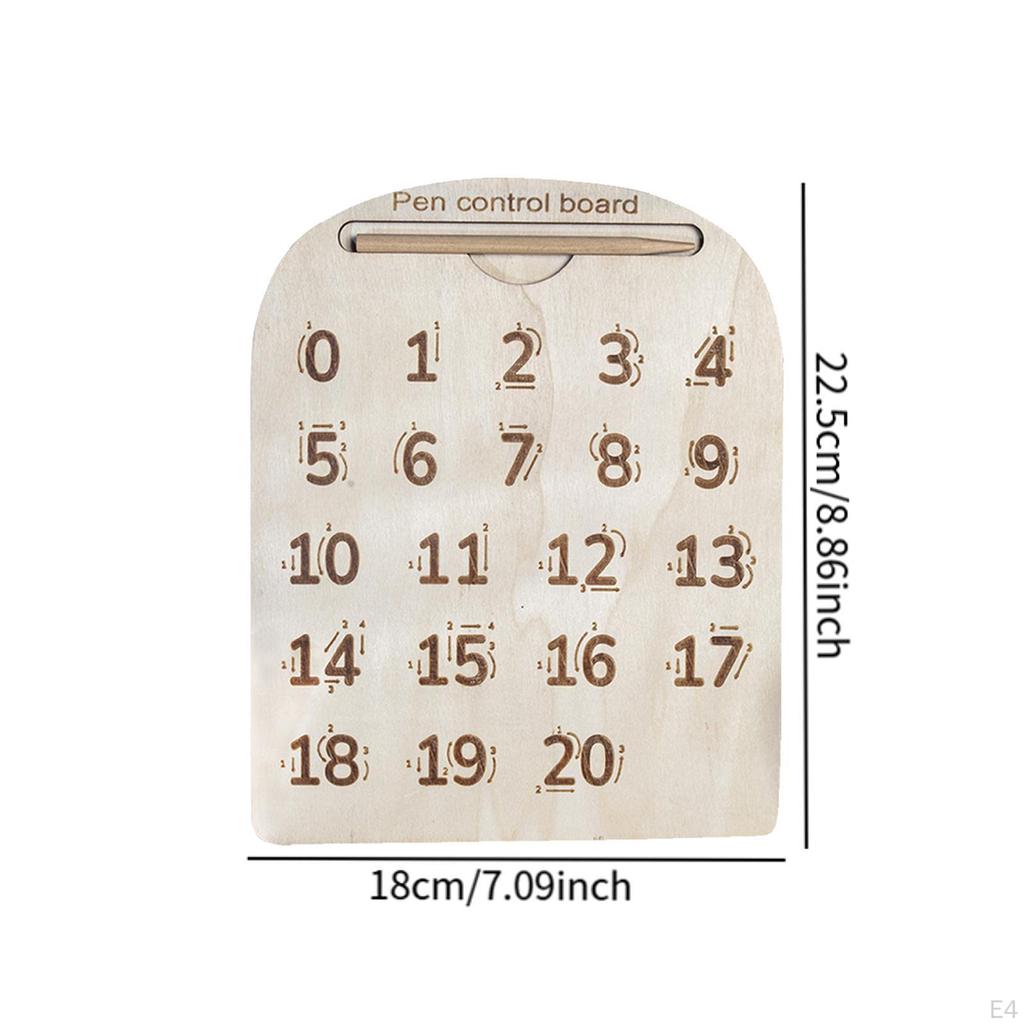 Double Sided Exercise Board Tracing Early Educational Toy with Pencil Wooden for
