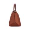 Longchamp Le Pliage Green 30 Foldable Snap Button Zipper Closure Short Handle Dumpling Tote Bag Medium Women Tote Bags Brown 1623919504